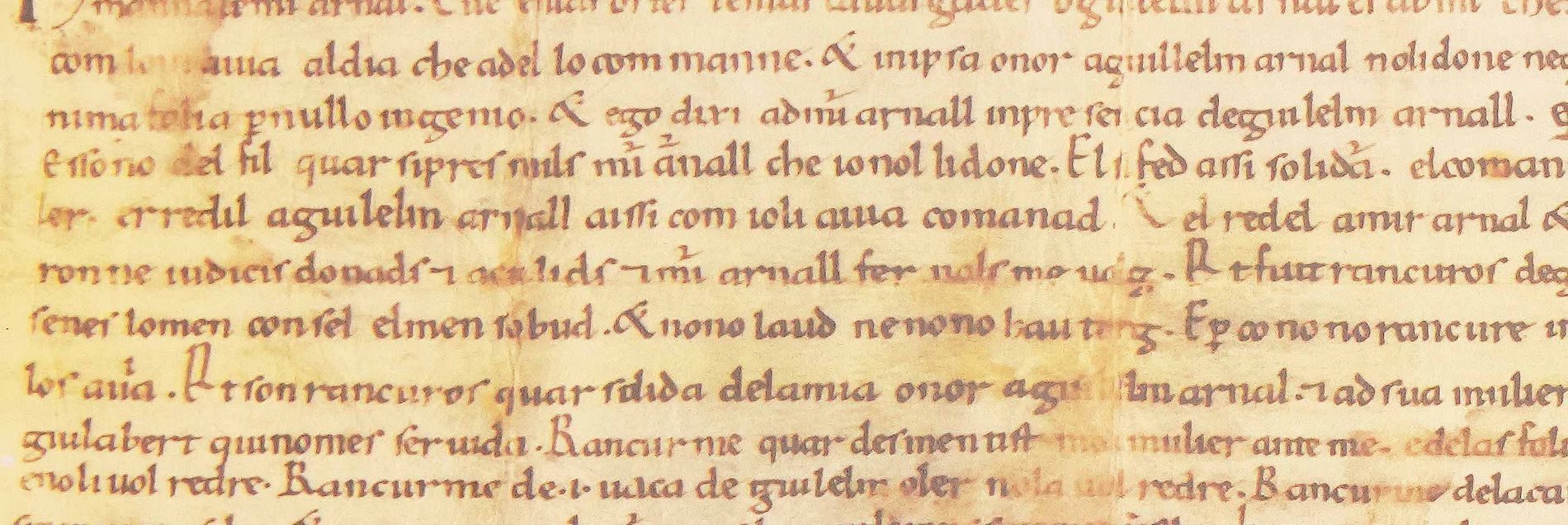 <i>“The oldest known, non-literary text in Catalan”</i>