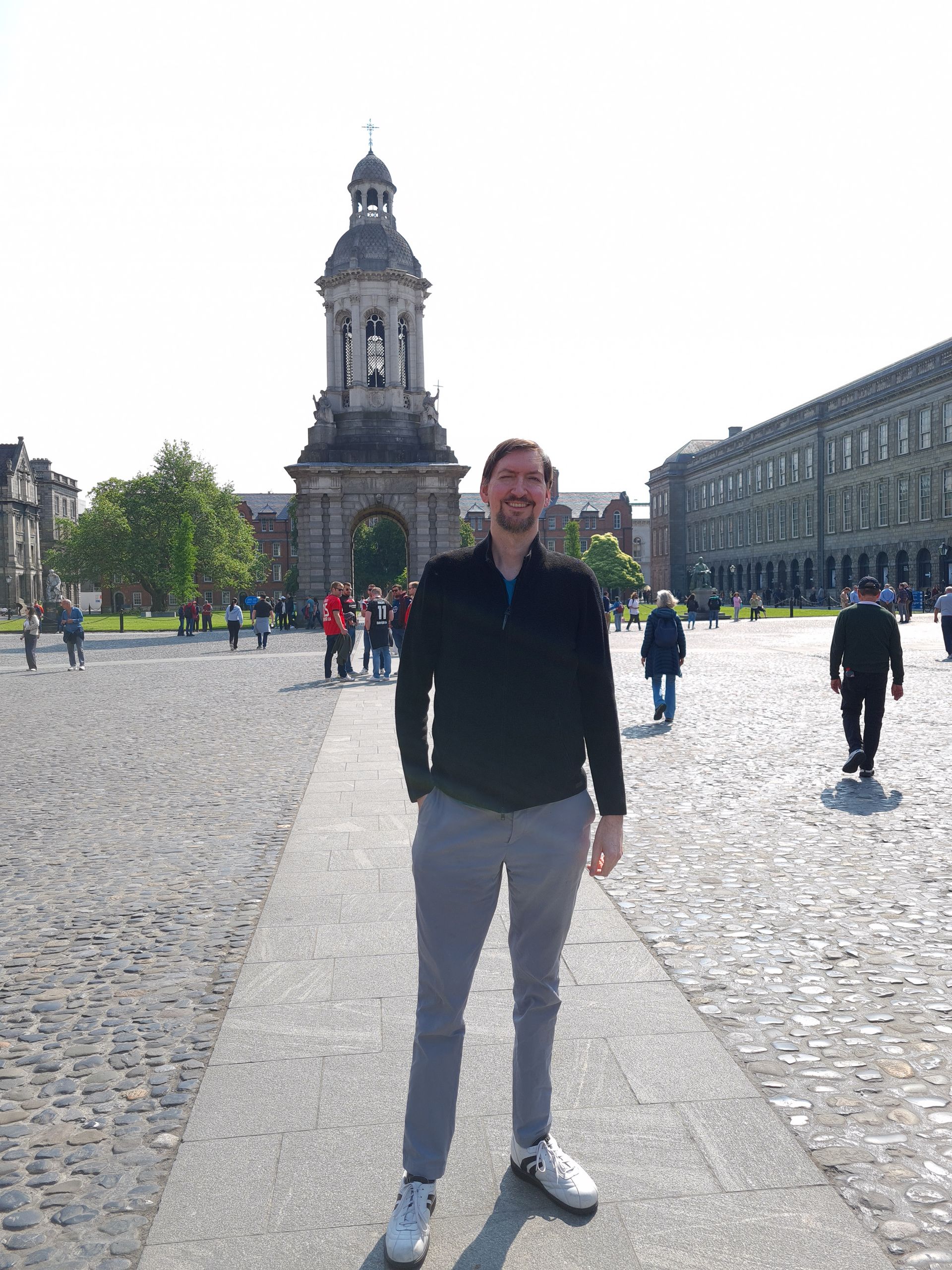 Christian Ziereis in front of the Trinity College Campanile Christian Ziereis in front of the Trinity College Campanile