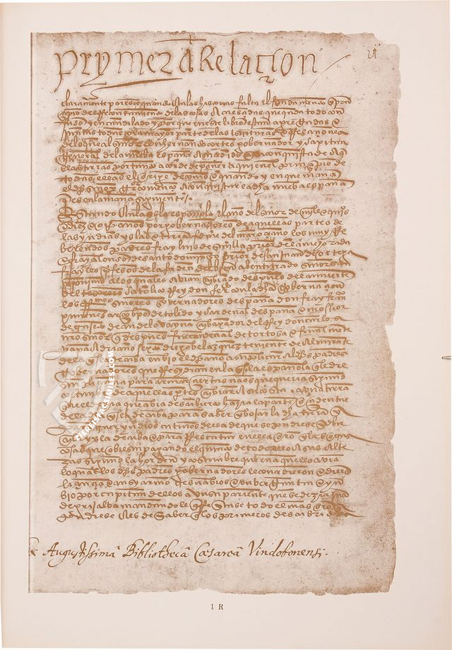 Cartas de Relacion de la conquista de la Nueva Espana – Akademische Druck- u. Verlagsanstalt (ADEVA) – Cod. Vindob. S. N. 1600 – Österreichische Nationalbibliothek (Vienna, Austria) Cartas de Relacion de la conquista de la Nueva Espana – Akademische Druck- u. Verlagsanstalt (ADEVA) – Cod. Vindob. S. N. 1600 – Österreichische Nationalbibliothek (Vienna, Austria)