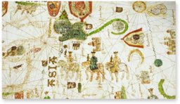 Map of Juan de la Cosa – Testimonio Compañía Editorial – MN 257 – Museo Naval de Madrid (Madrid, Spain) Map of Juan de la Cosa – Testimonio Compañía Editorial – MN 257 – Museo Naval de Madrid (Madrid, Spain)