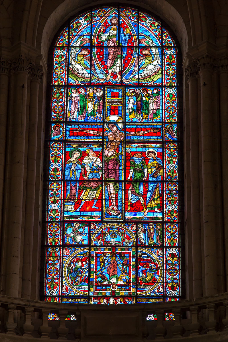 Stained Glass Window in Poitiers Cathedral (Source: iStock.com/rparys)